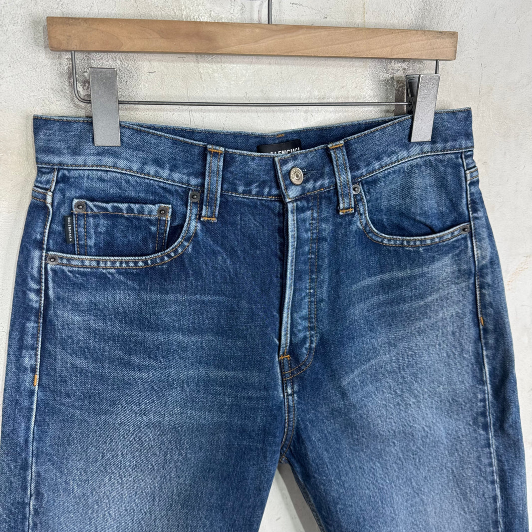 Balenciaga Blue Cutoff Jorts
