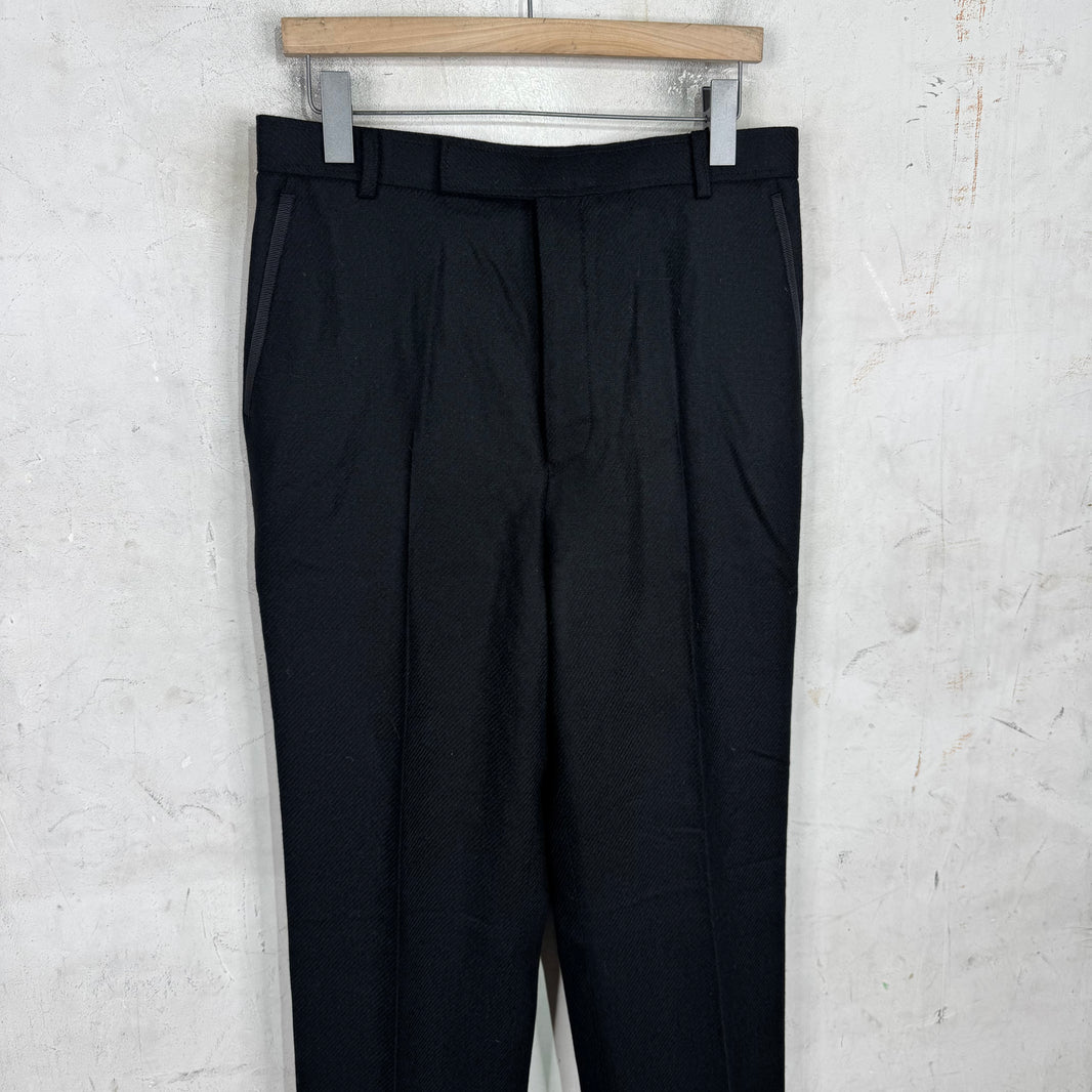 Thom Browne Black Long Wool Trousers