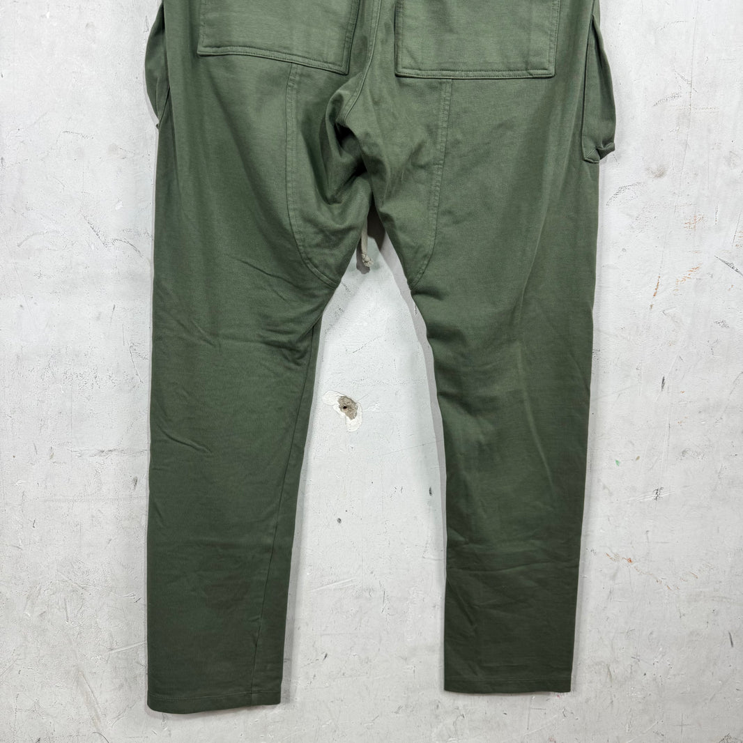 Rick Owens DRKSHDW Olive Creatch Sweatpants