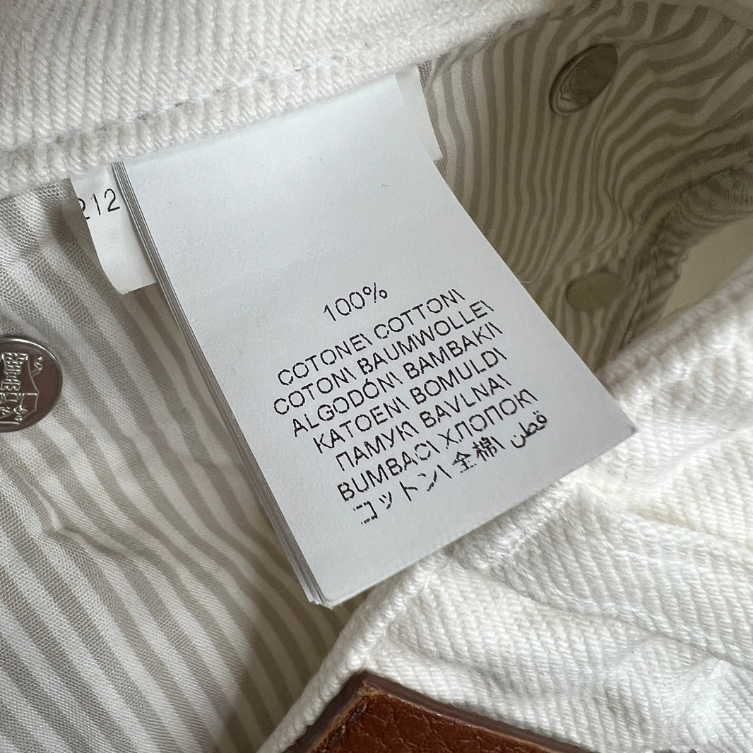 Brunello Cucinelli Tailored White Tapered Denim Jeans