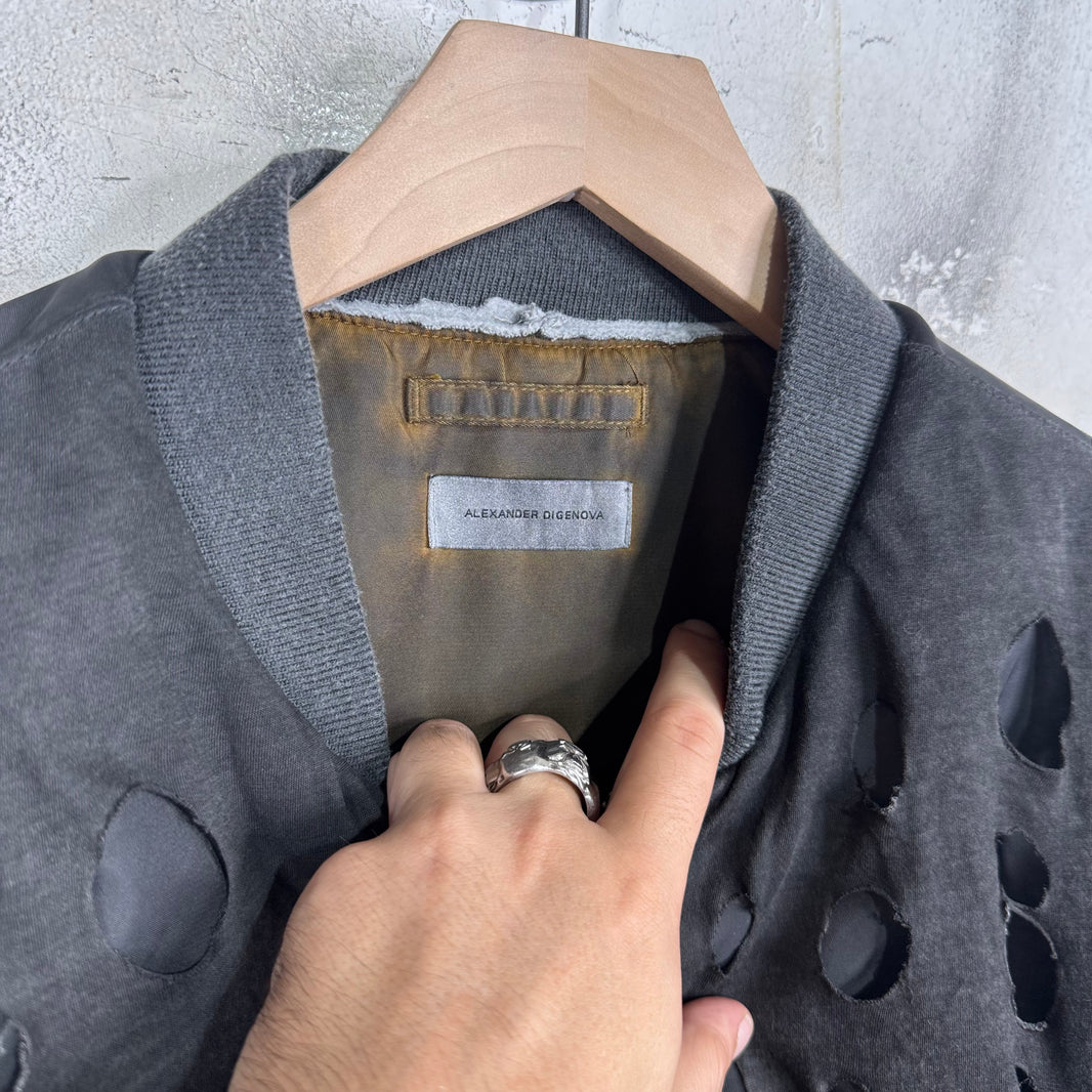 Alexander Digenova Distressed Bomber Jacket