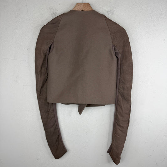 Rick Owens Cropped Hybrid Wool/Leather Jackets