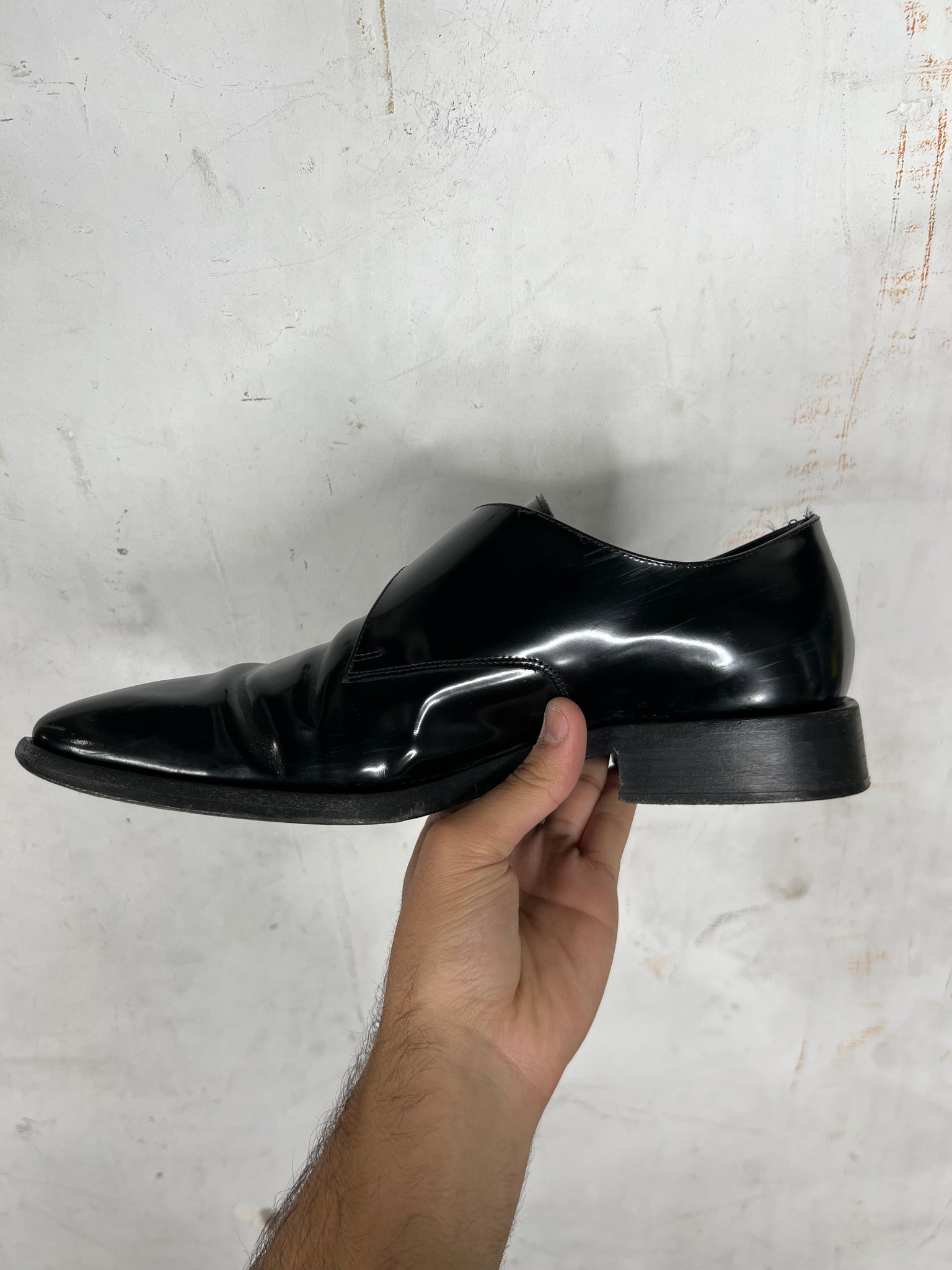 Balenciaga Patent Leather Buckle Loafers