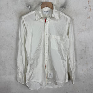 Thom Browne Plain White LS Buttoned Shirt