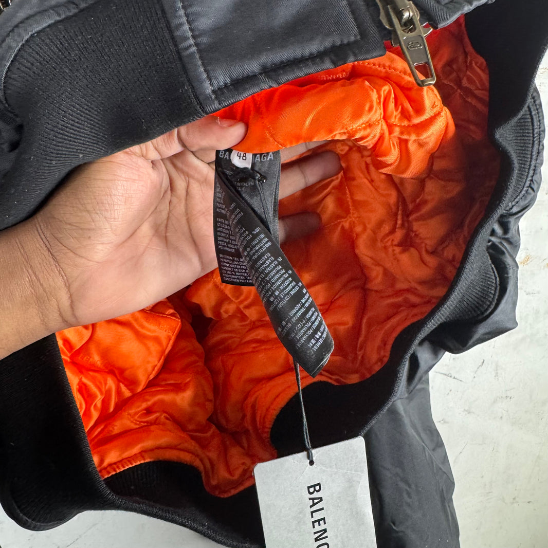 Balenciaga Black Steroid Bomber Jacket