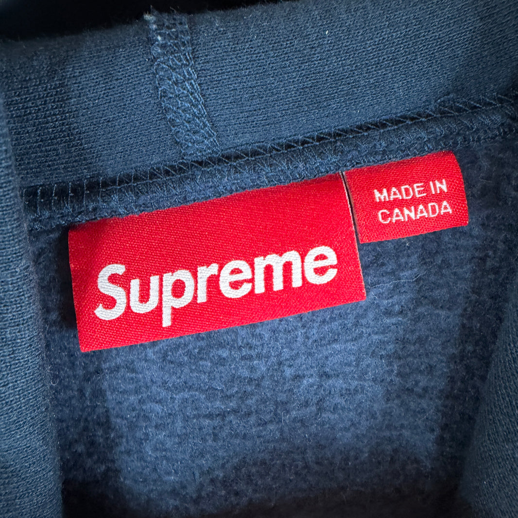 Supreme Navy/Red Box Logo Hoodie