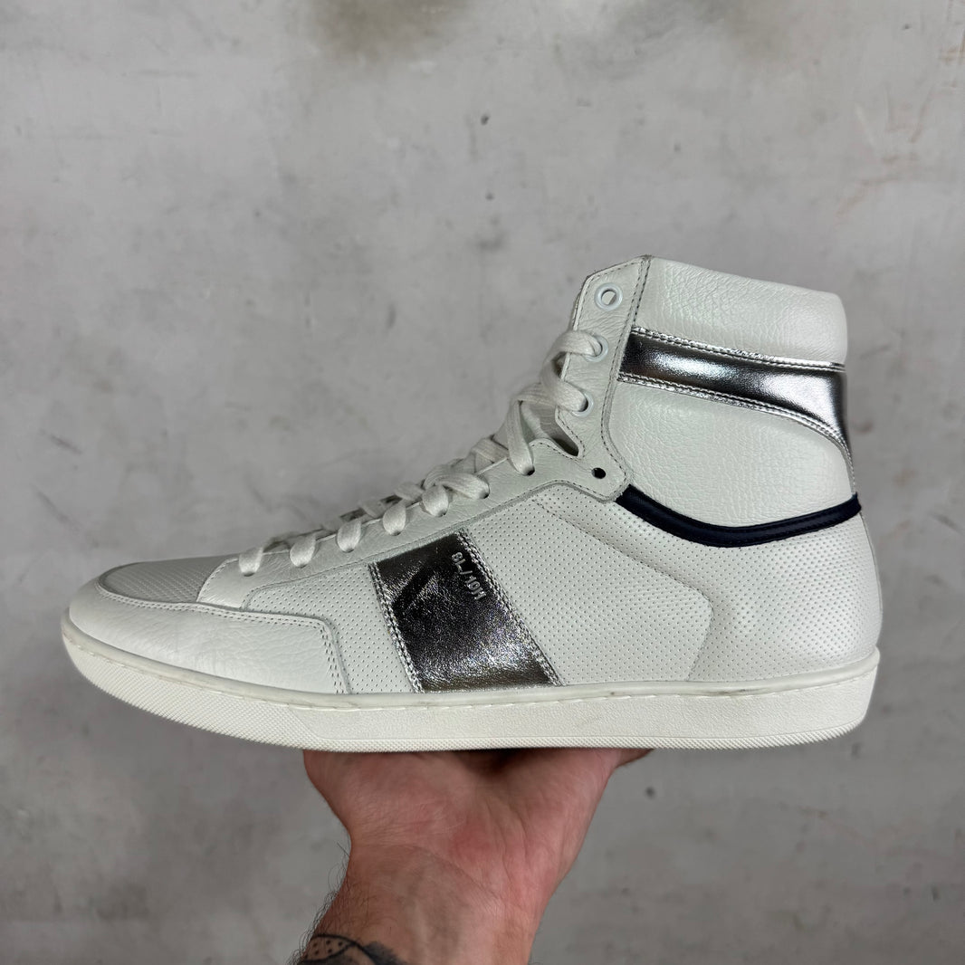 Saint Laurent White/Silver SL/10H Sneakers
