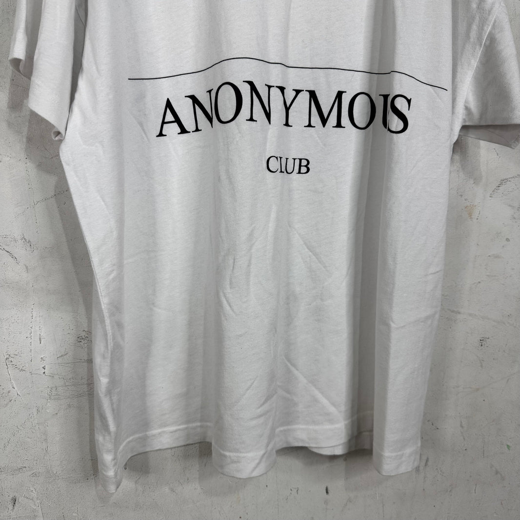 Hood By Air White Anonymous Club Logo T-Shirt