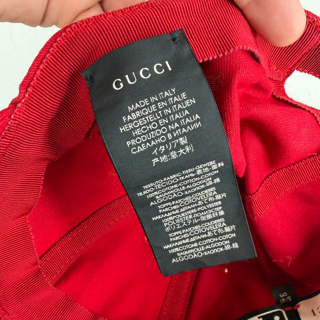 Gucci NY Yankees Red Butterfly Hat