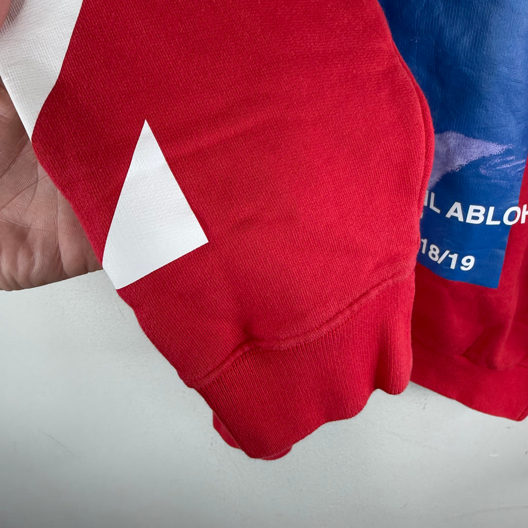 Off White Business Casual Red Crewneck