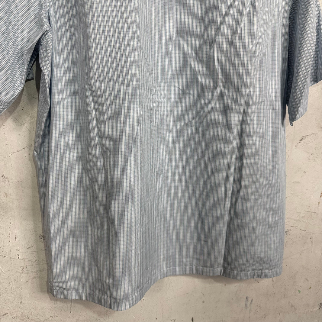 Prada Patterned Stitch Line Plaid S/S  Shirt
