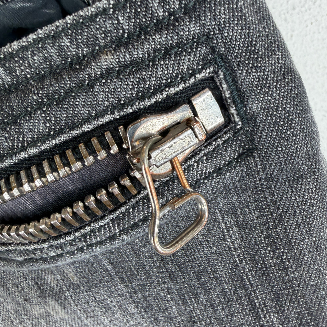 Balmain Skinny Low Rise Zipper Jeans