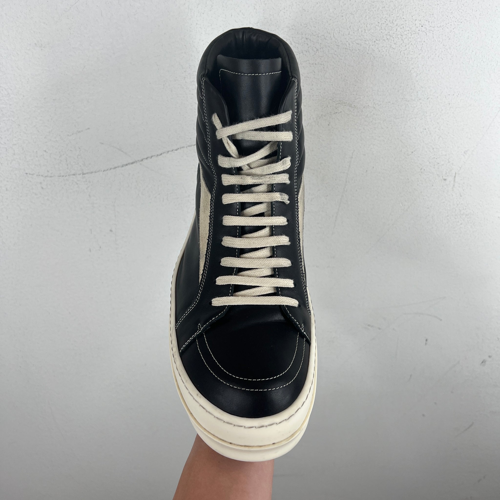 Rick Owens Leather Vans High