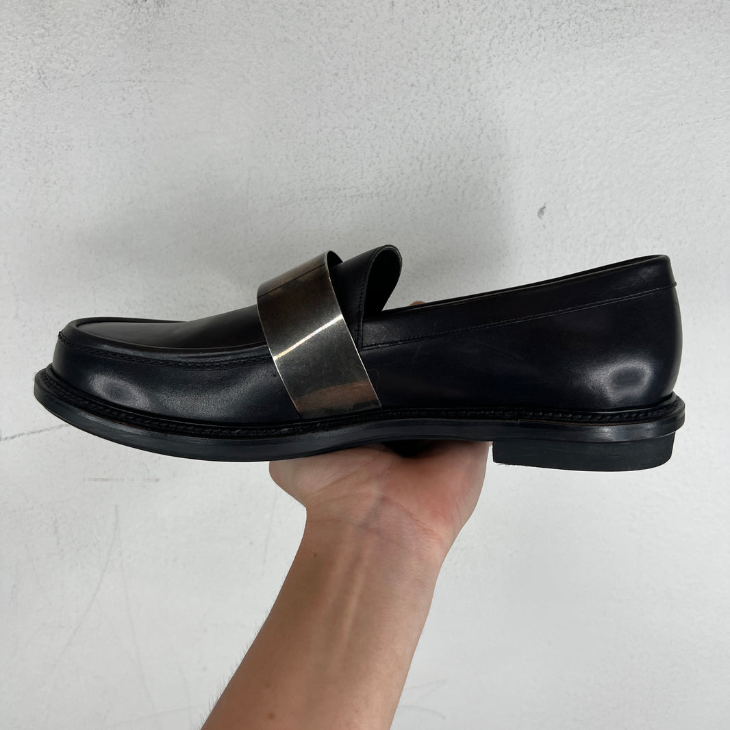 YSL Metal Strap Loafers