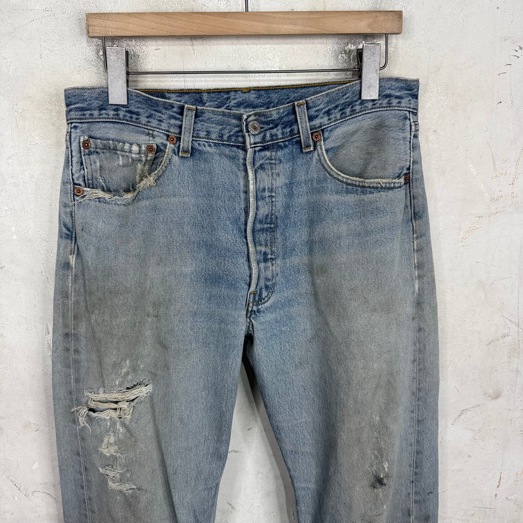 Vintage Levi's Lightwash Distressed 501 Jeans