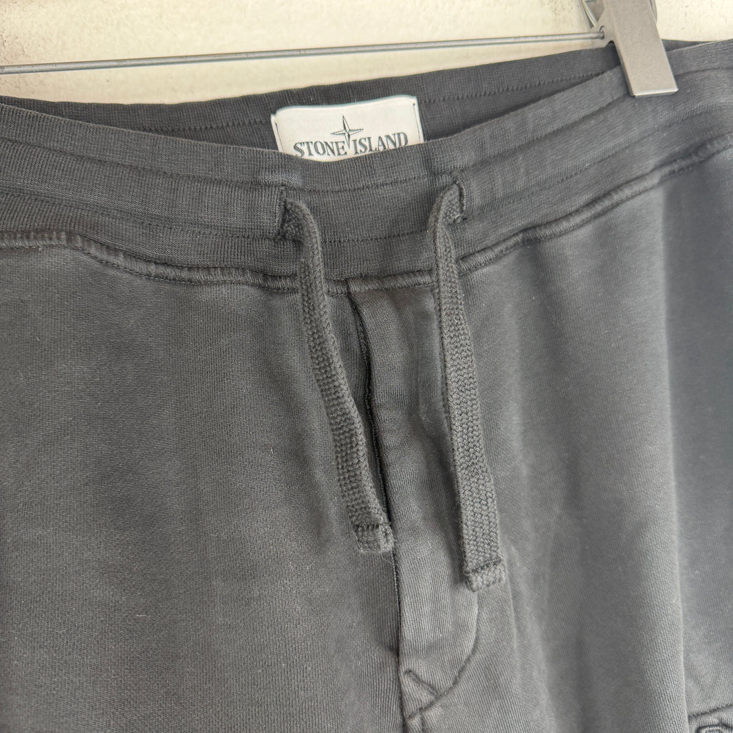 Stone Island Black Cargo Jogger Sweatpants