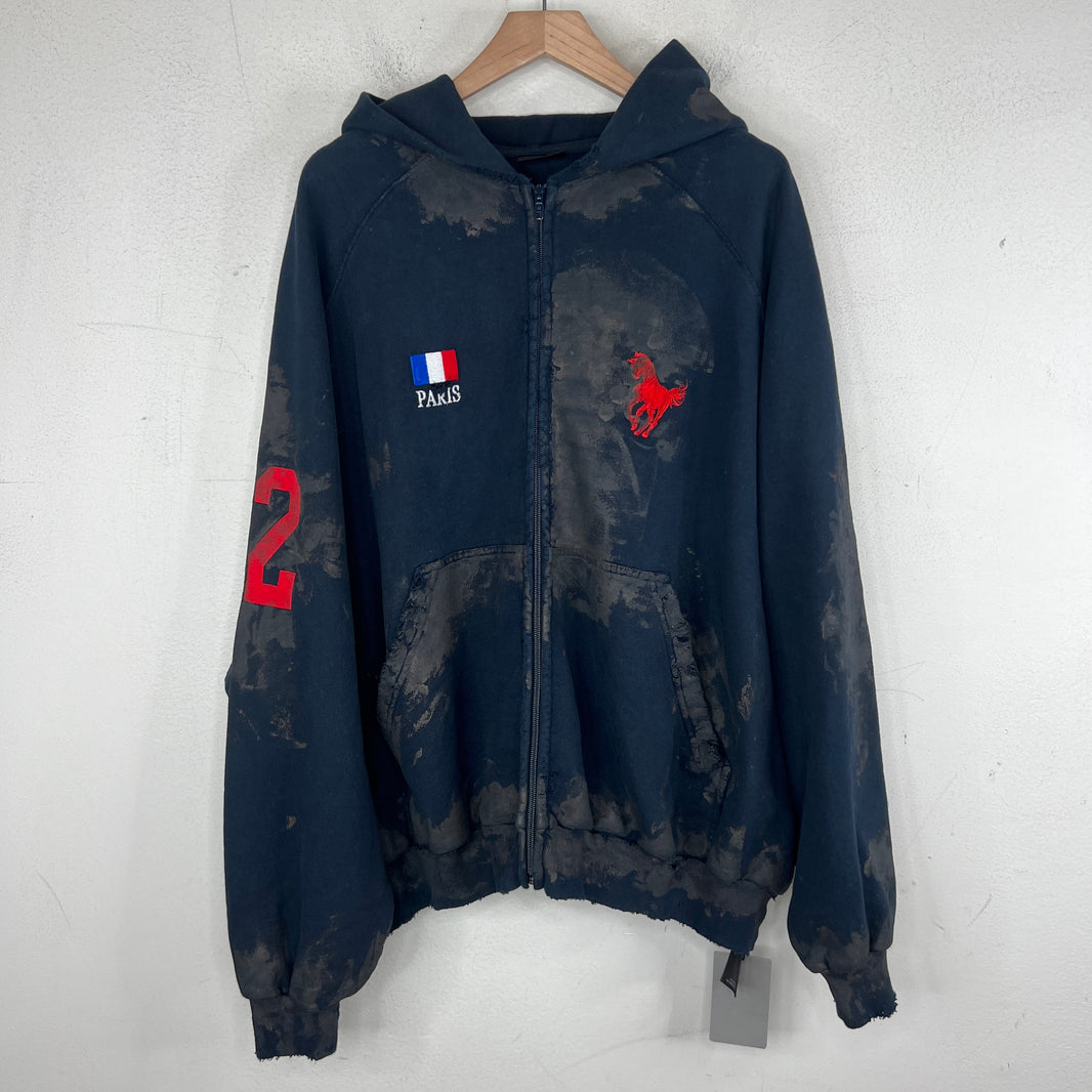 Balenciaga Mud Polo Zip Hoodie