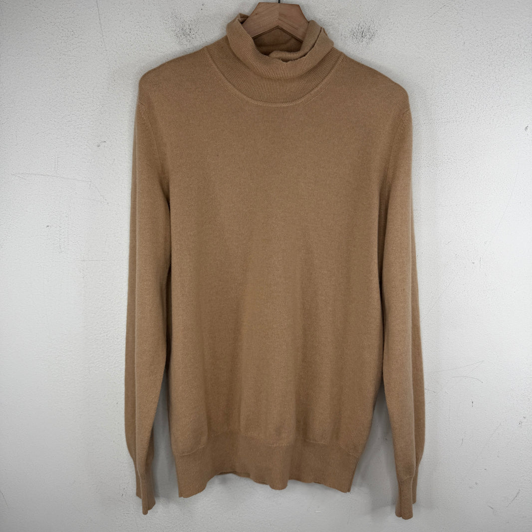 Ghiaia Beige Cashmere Turtleneck Sweater