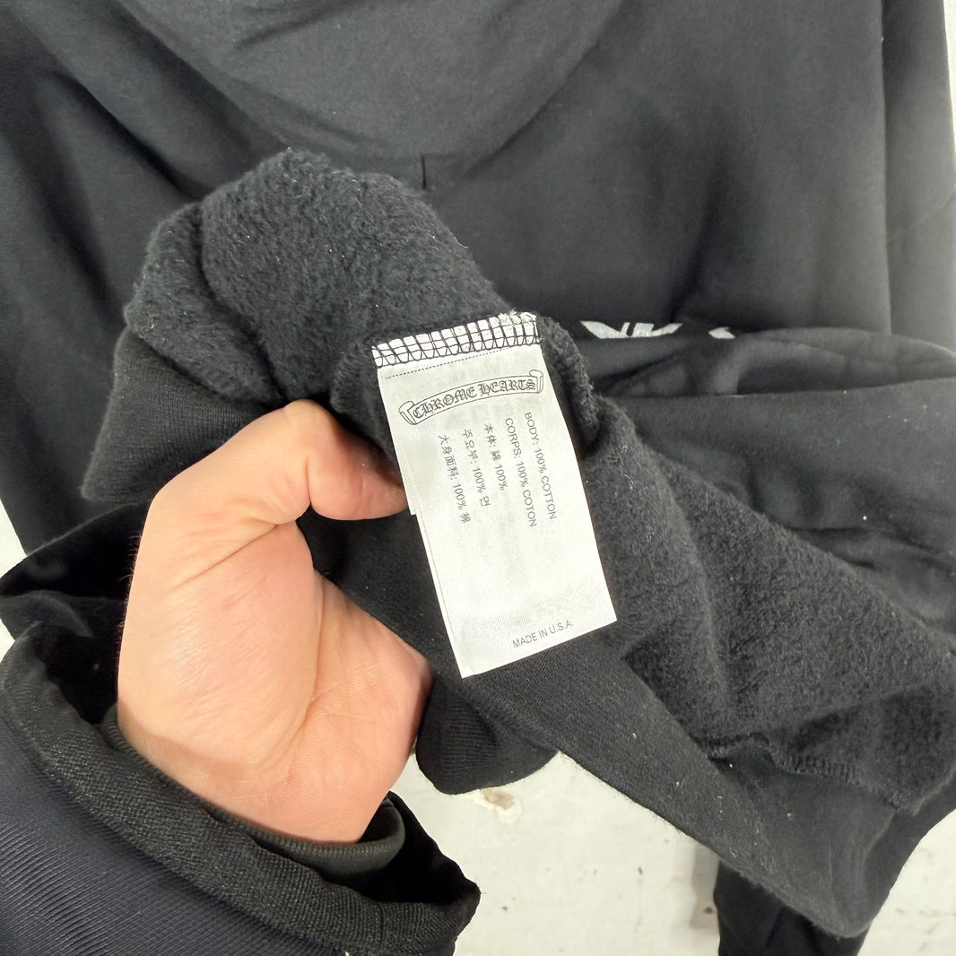 Chrome Hearts Silver Glitter Horseshoe Hoodie