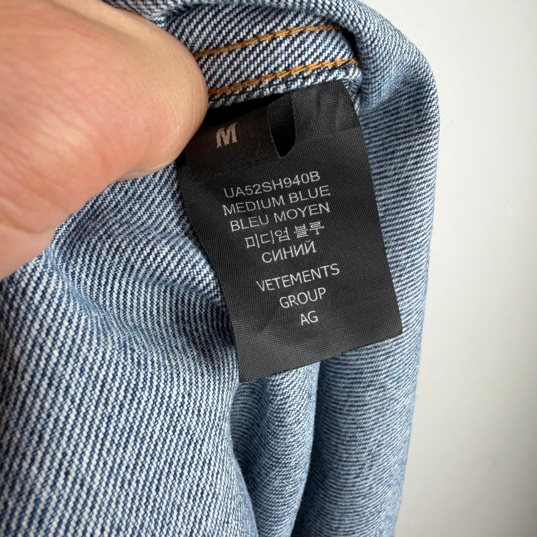 Vetements Barbed Wire Denim Button Up LS Overshirt