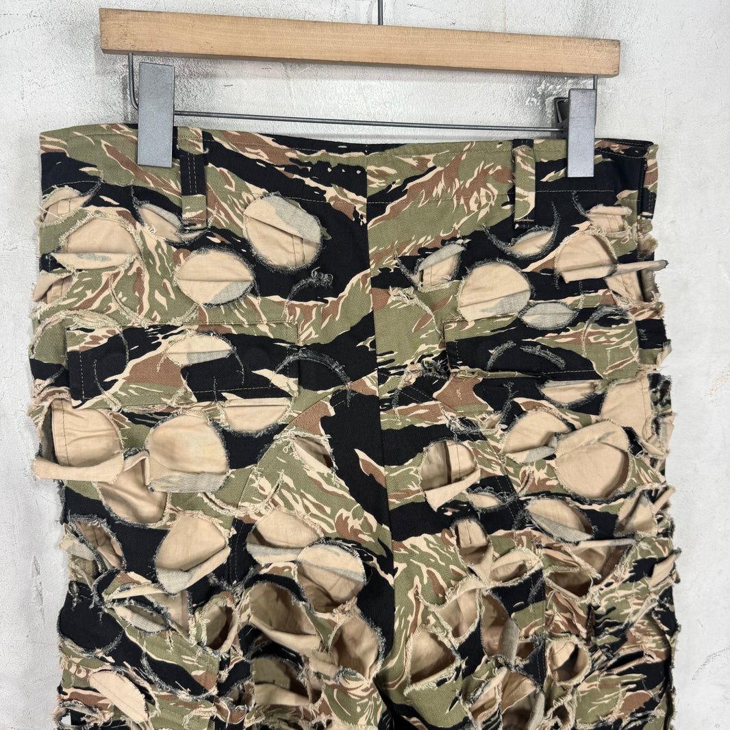 Vetements Laser Cut Camo Cargo Pants