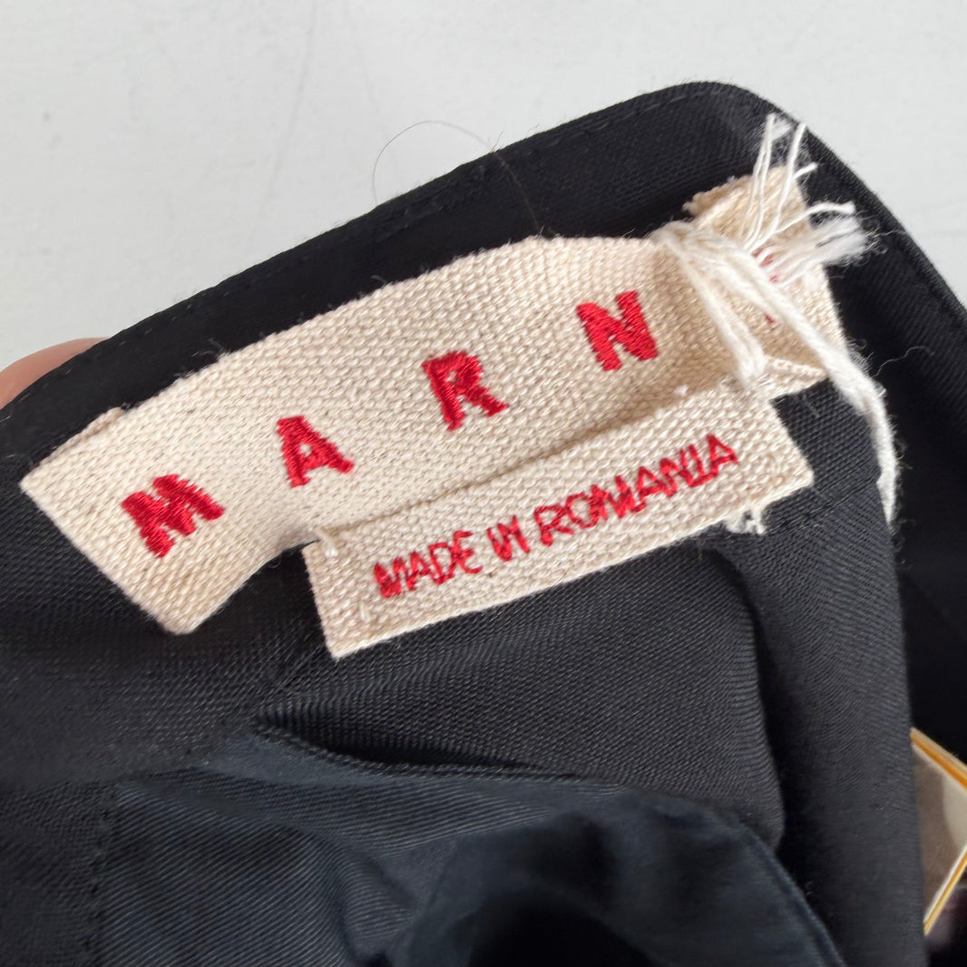 Marni Black Cargo Dress Trousers