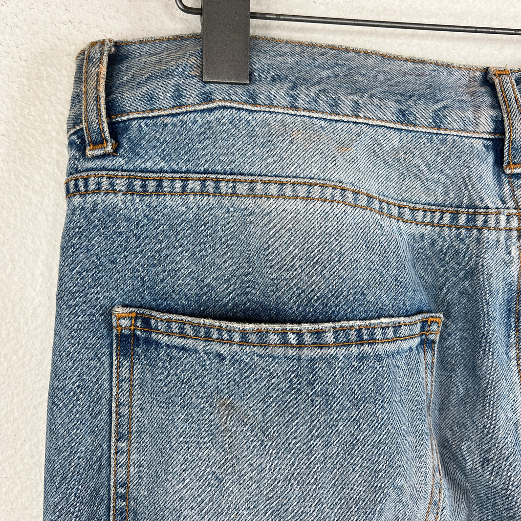 Alyx Barbed Wire Print Distressed Denim Jeans