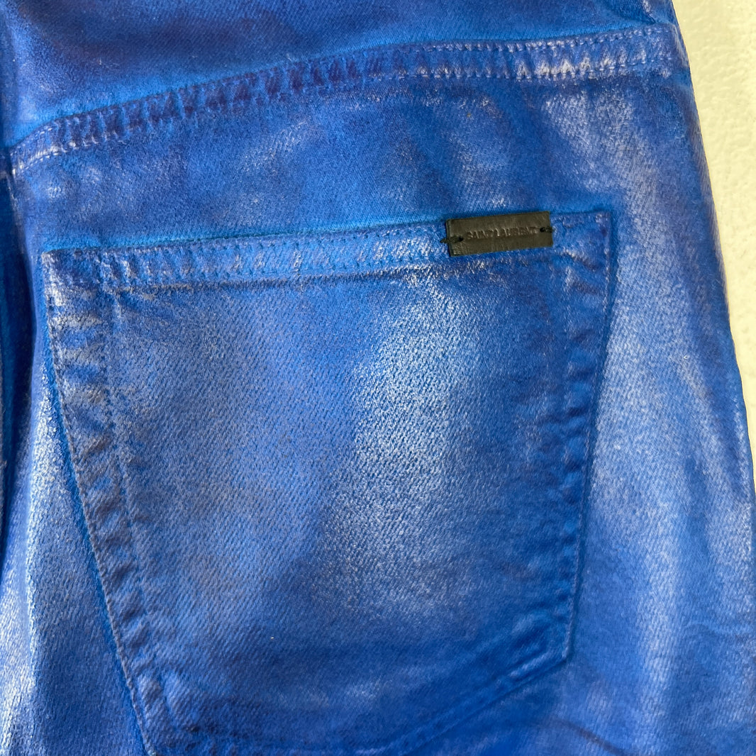 Saint Laurent Blue Waxed D05 Jeans