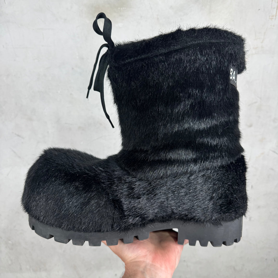 Balenciaga Faux Mink Alaska Boots