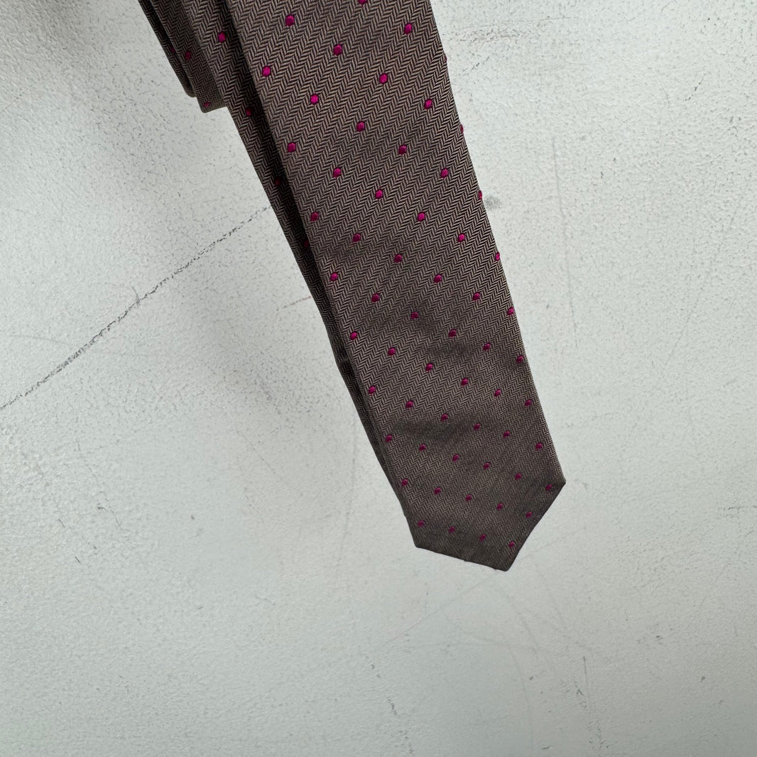 Jil Sander Pink Polka Dot Tie