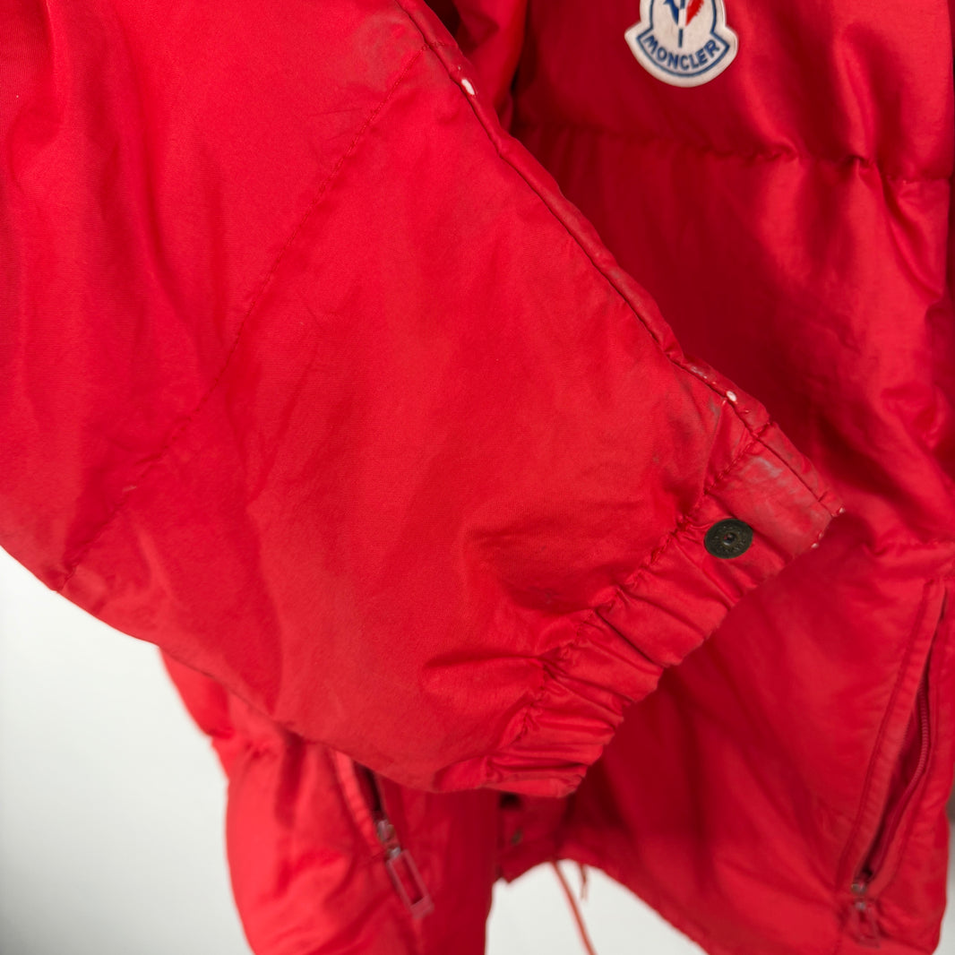 Moncler Red Convertible Puffer Jacket