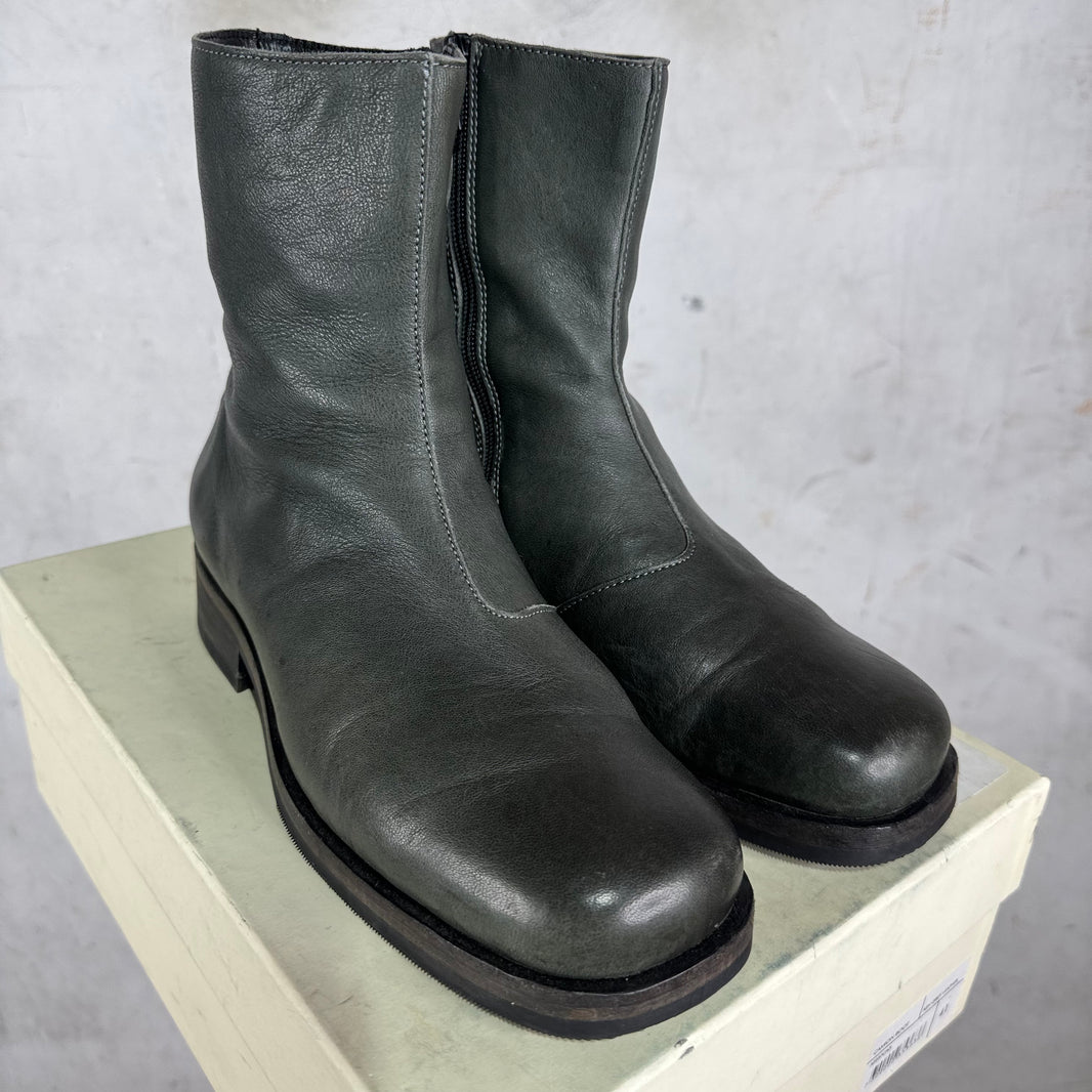 Our Legacy Grey Leather Camion Boots