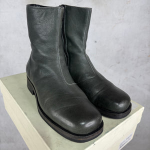 Our Legacy Grey Leather Camion Boots