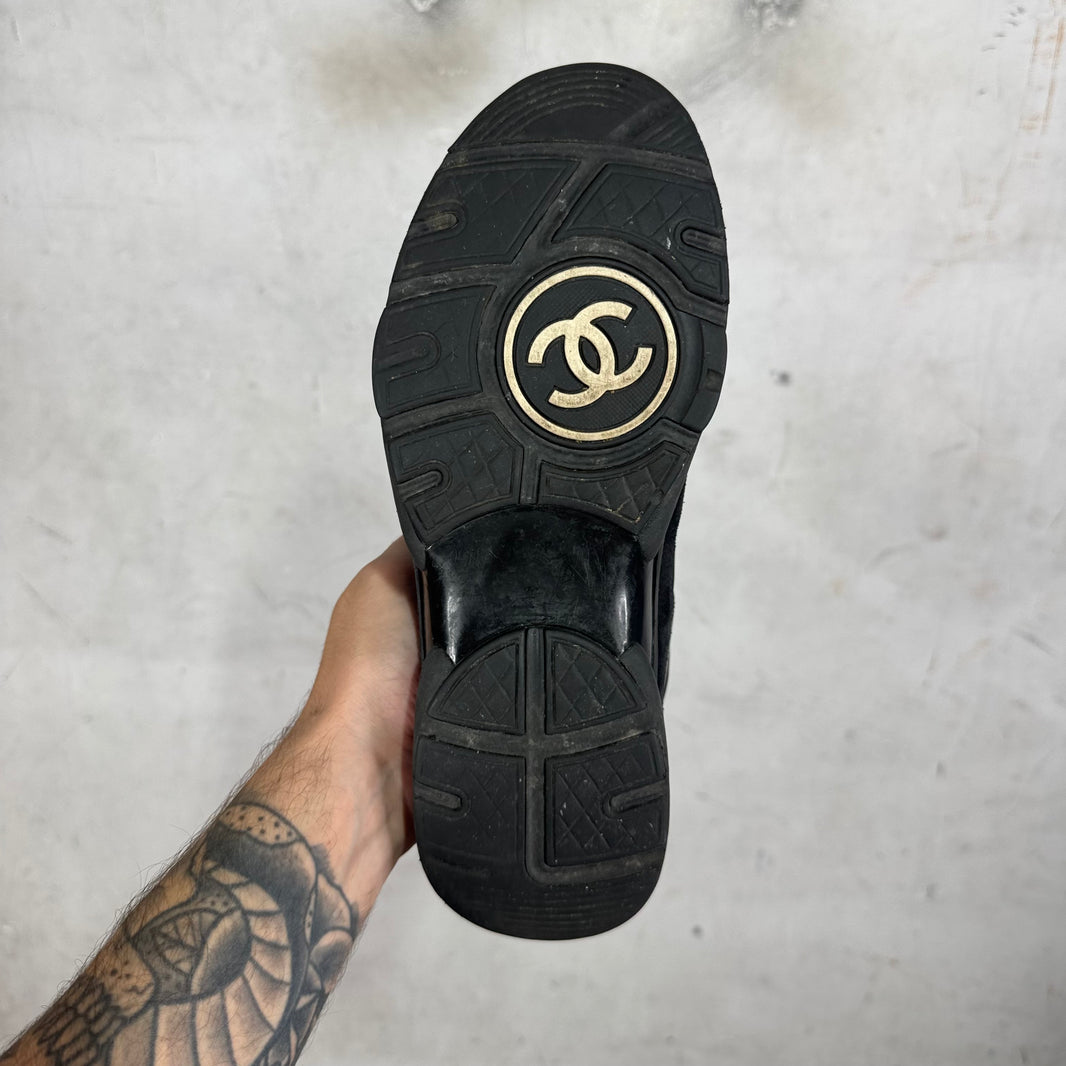 Chanel Black Suede/ Leather Runners