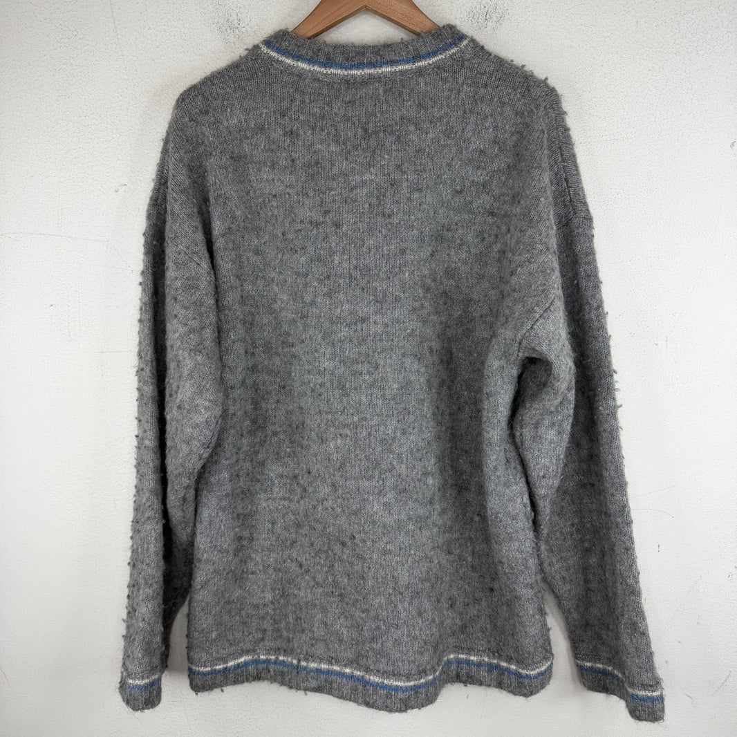 ERL Gray V-Neck Sweater