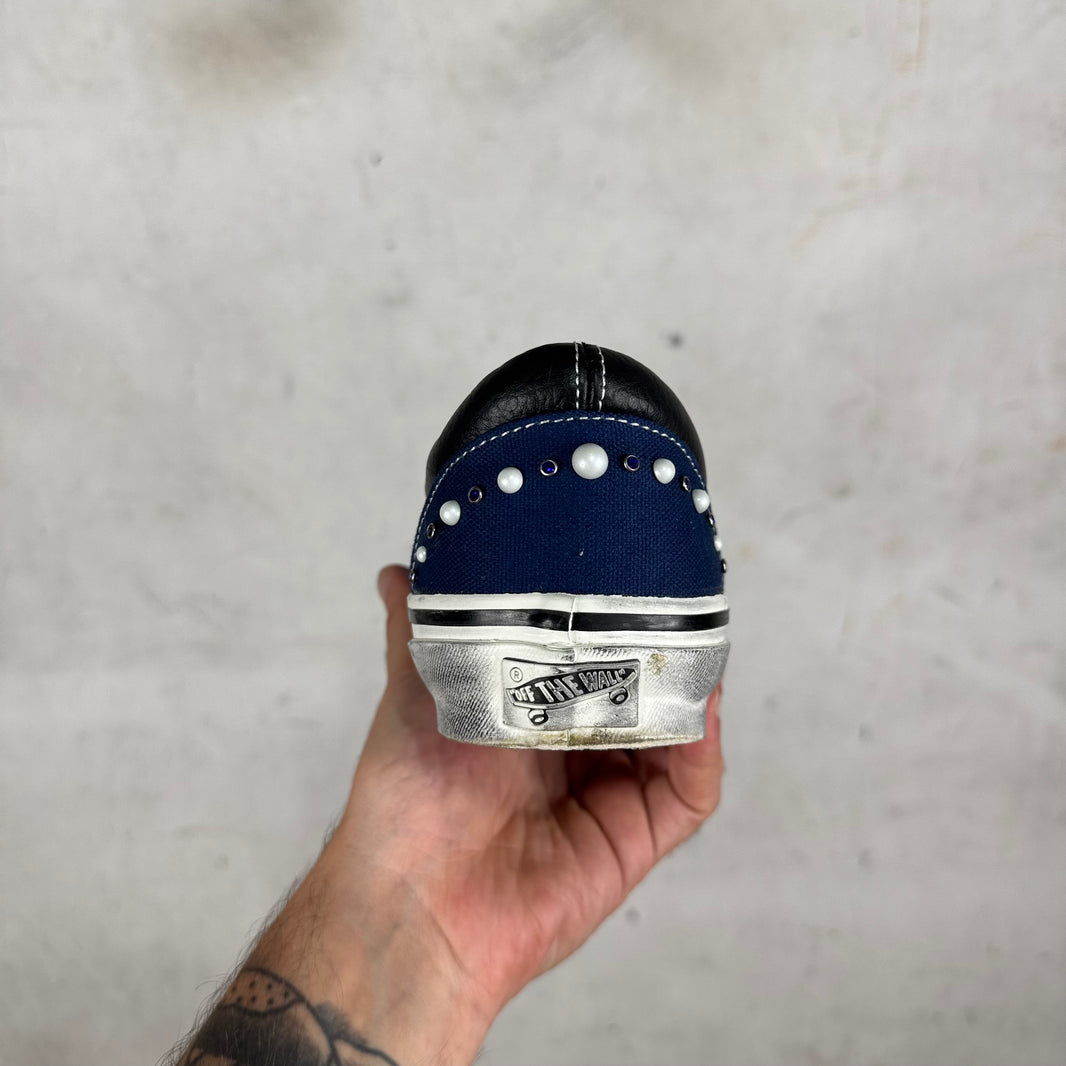 Vans OTW Navy Pearlized Classic Slip Ons