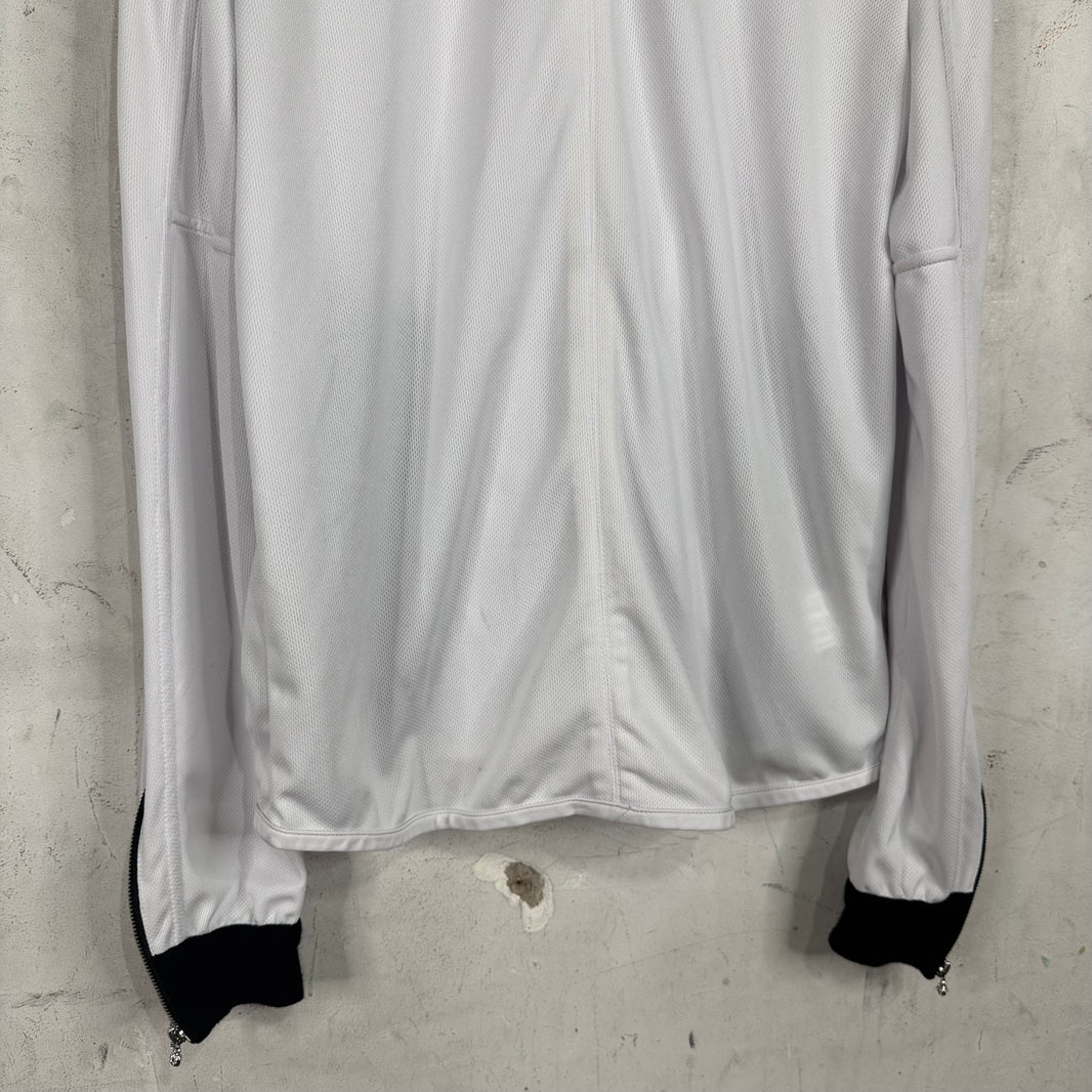 Chrome Hearts Horseshoe Script Leather Trimmed Track Jacket
