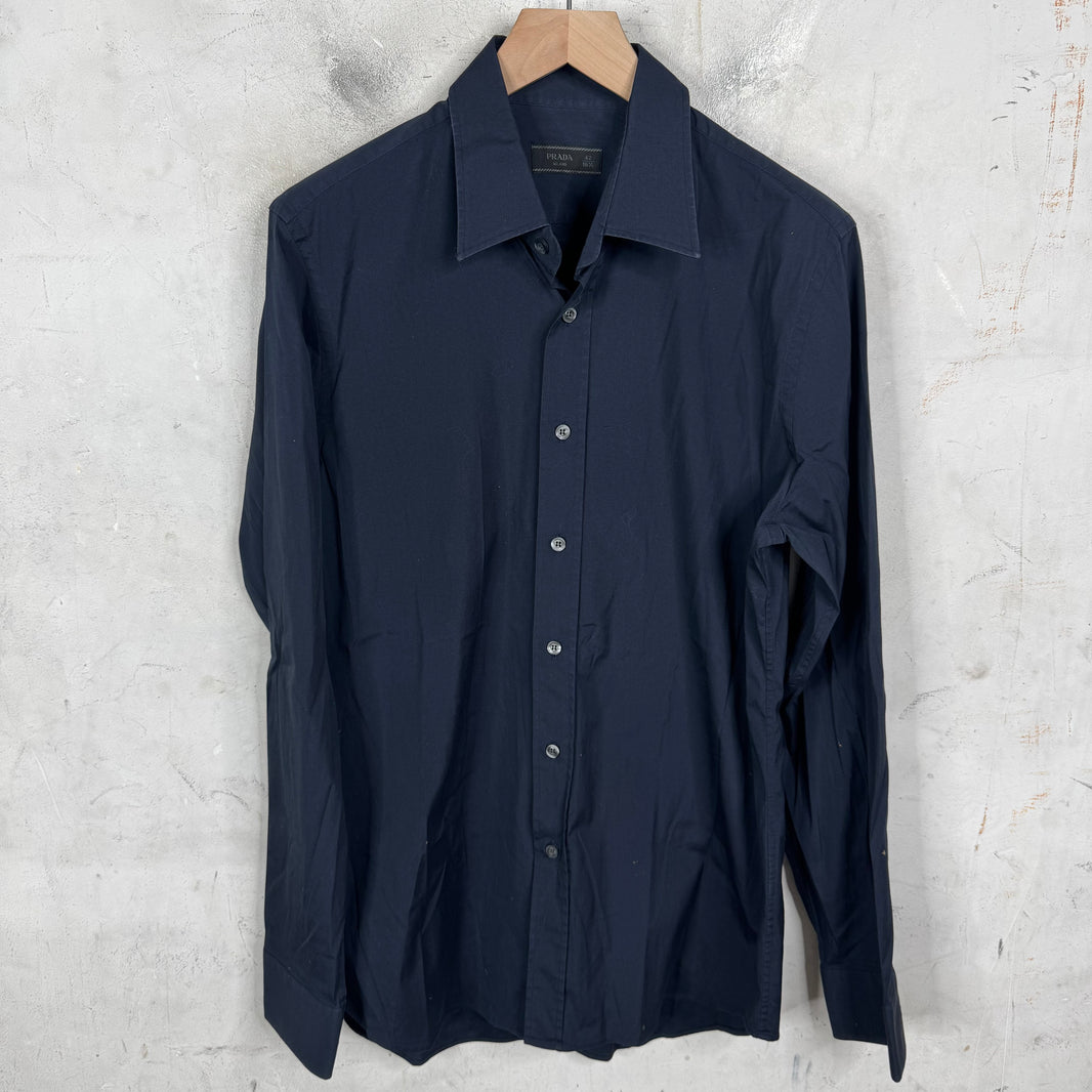 Prada Navy Button-Up Shirt