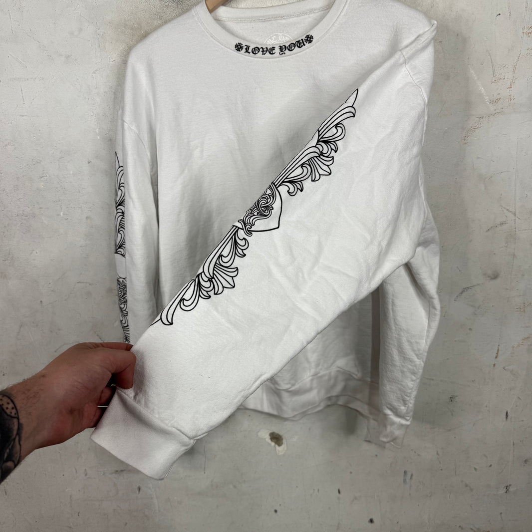 Chrome Hearts Love You Heart Crewneck