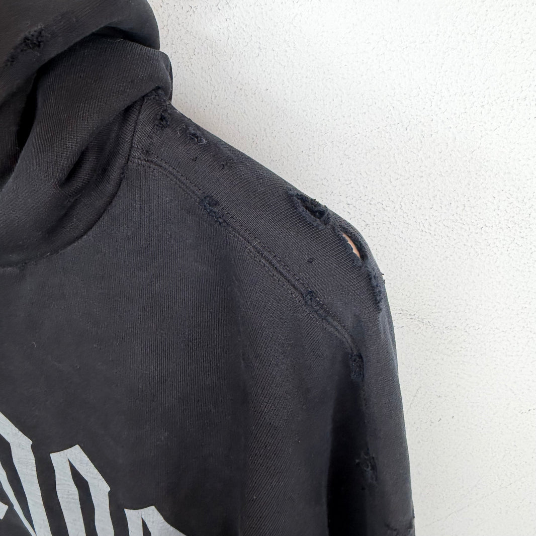 Balenciaga No Logo Black Hoodie