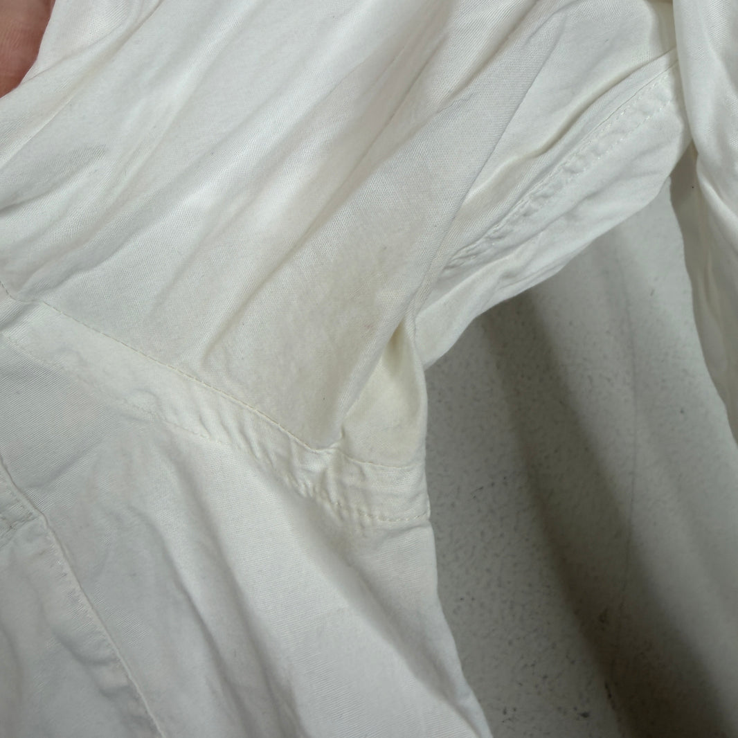 RRL Chopped White Button-Up Shirt