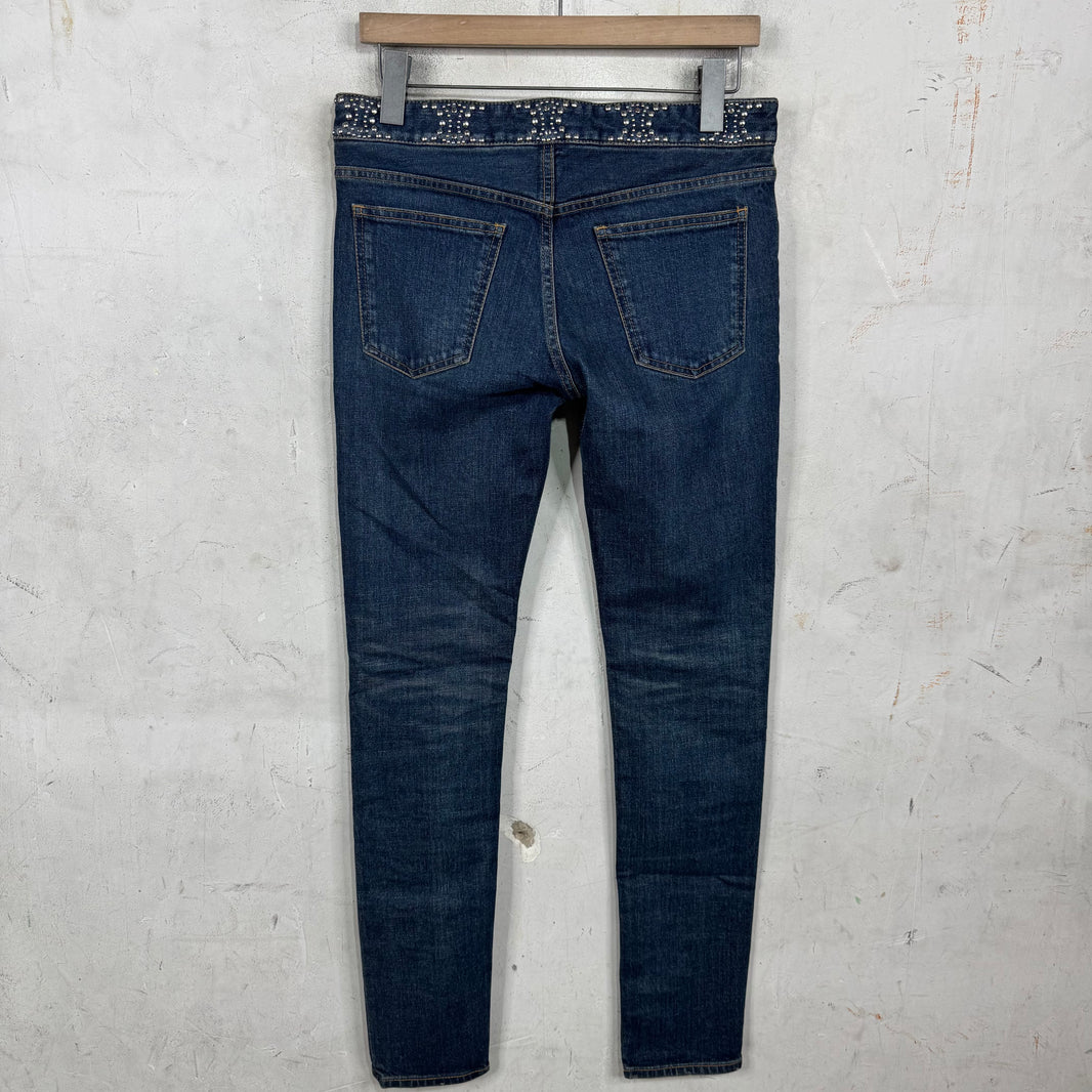 Celine Studded Waist Skinny Jeans