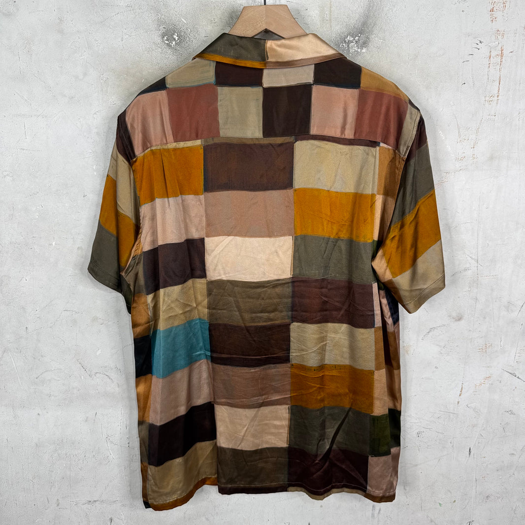 Stussy Painted Color Block Rayon Shirt