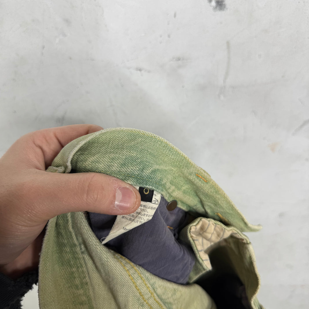 Kapital Mint Buttonfly Flared Jeans