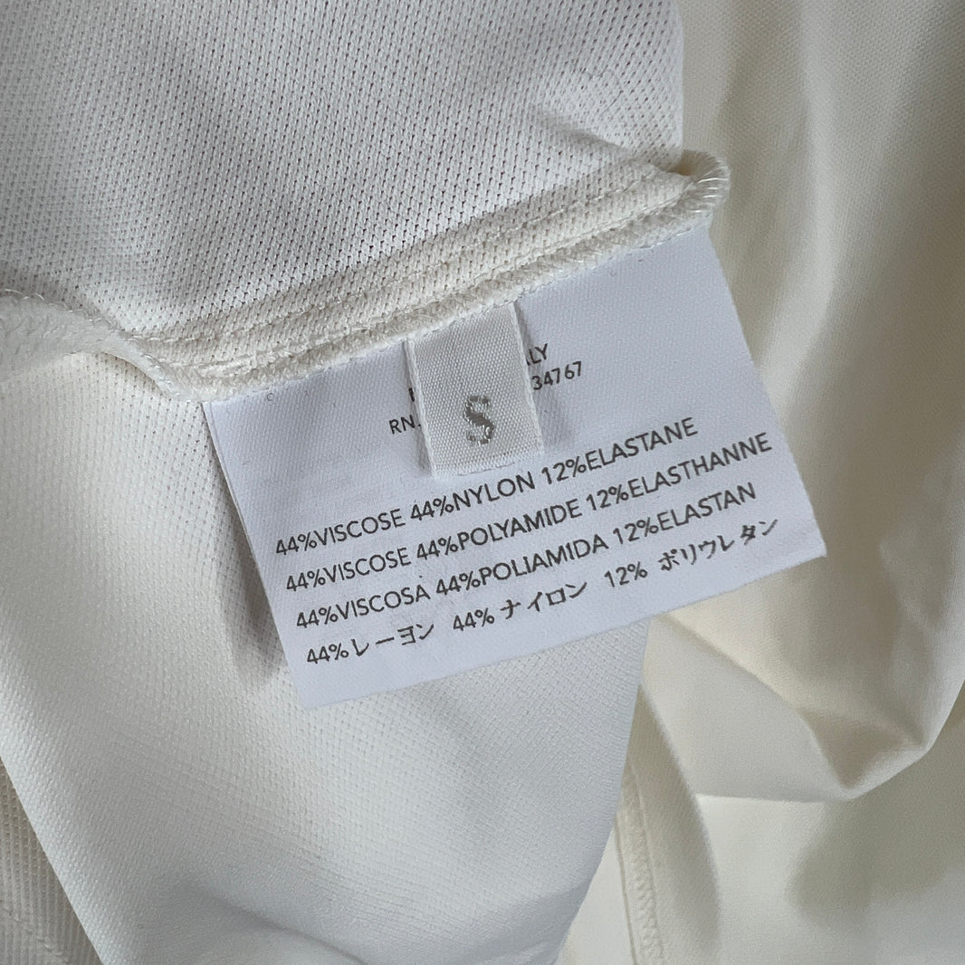 Prada White Zip Up Polo T-Shirt