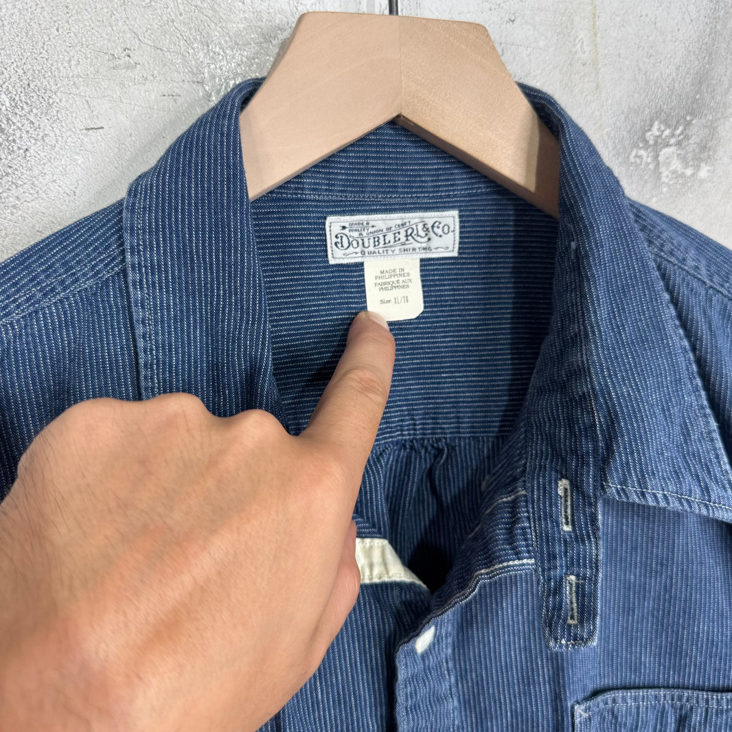RRL Pinstriped Double Pocket LS Shirt