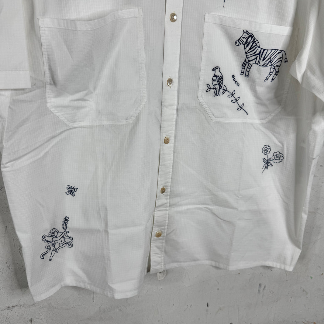 Gucci Ripstop Animal Stitched Shirt