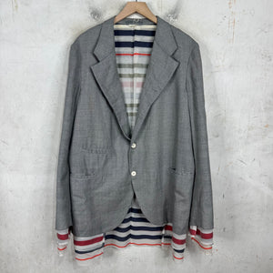 CDG HP Striped Tule Layered Blazer