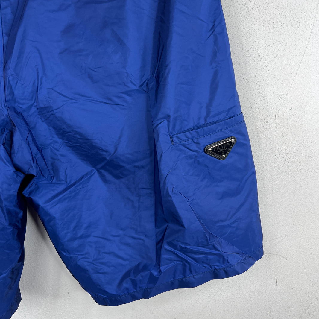 Prada Blue Triangle Patch Cargo Shorts