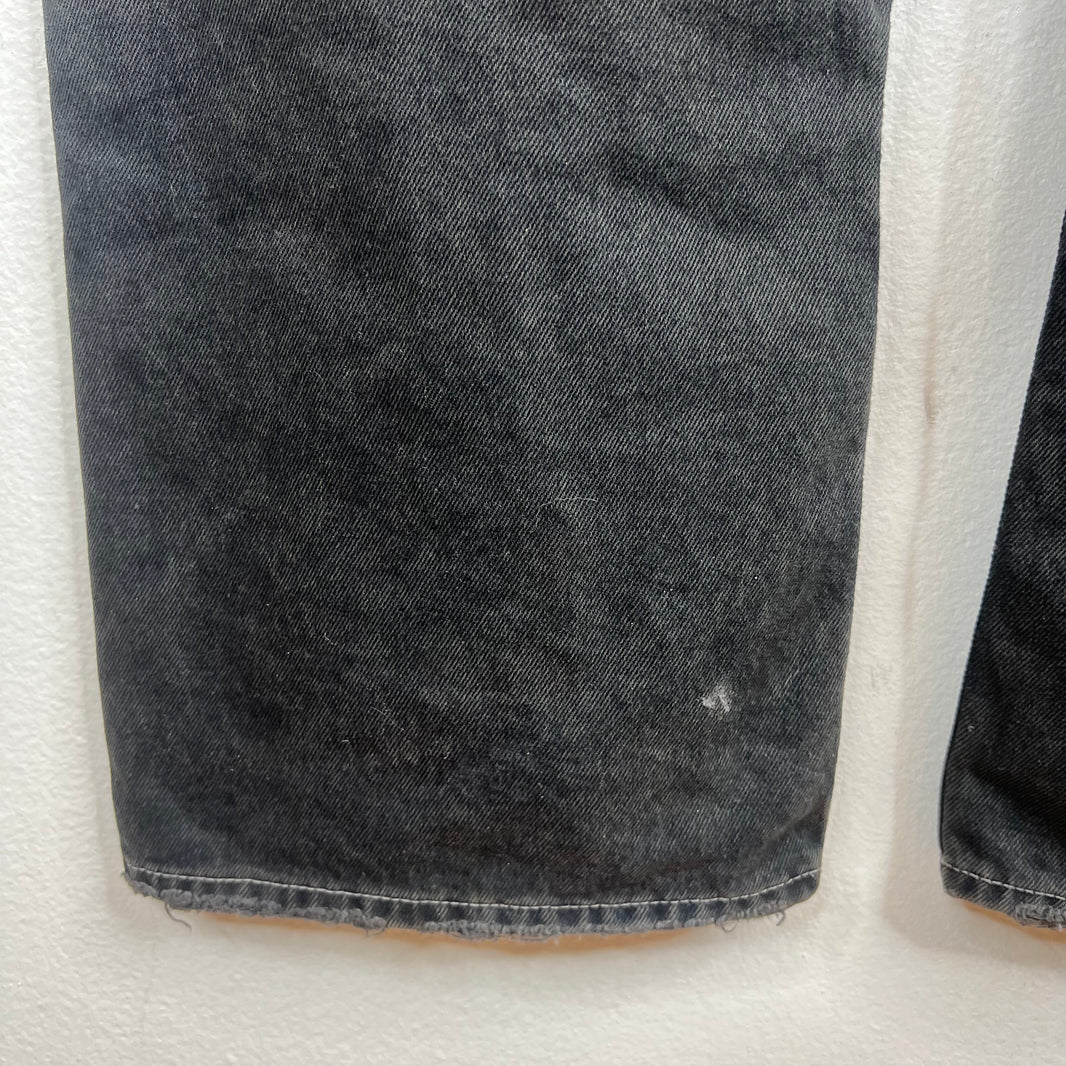 Balenciaga Distressed Black Straight Leg Jeans